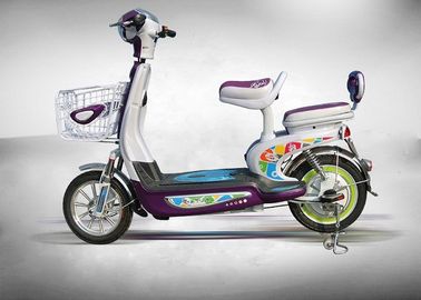 Κίνα Πορφυρή μοτοσικλέτα μηχανικών δίκυκλων μοτοποδηλάτων χρώματος 350W ηλεκτρική με το μπροστινό σύστημα φρένων τυμπάνων προμηθευτής